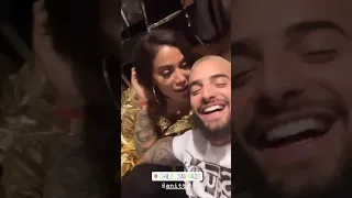 Maluma y Anitta en secretos (Gira #1111 Chile)