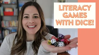Literacy Games for Kindergarten, First Grade, and Second Grade // easy literacy games with dice!