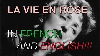 Edith Piaf - La Vie En Rose - English and French - English Translation Subtitles