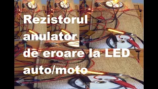 Rezistorul anulator de eroare la LED auto/moto