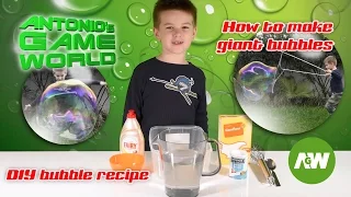 How to make Giant Bubbles - DIY big bubble recipe - Giant Bubbles for kids!