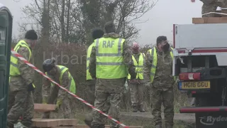 RAF Chinook helicopter stuck in the mud in Oxfordshire after emergency landing