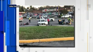 Motorcyclist hit by car