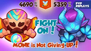 Monk (4690%) is NOT Giving Up the Fight Against this Demon Hunter (5359%) | PVP Rush Royale