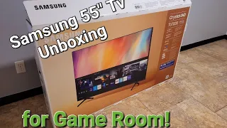 Walmart Samsung 55in 4k TV Crystal UHD HDR Tu7000 Unboxing & Demo