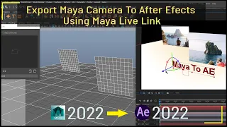 Export Maya Camera To After Effects Using Maya Live Link | Maya To After Effects