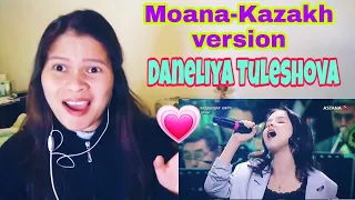 First time Hearing Kazakh version "Moana" DANELIYA TULESHOVA  - REACTION