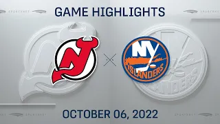 NHL Preseason Highlights | Devils vs. Islanders - October 6, 2022