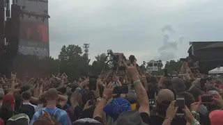 Carolina Rebellion 2018 - Wheelchair crowd surfer