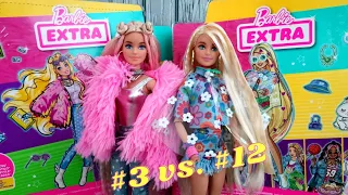 Comparison between Barbie Extra Doll #3 and Doll #12