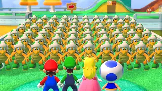 Can Mario & Friends defeat 999 Hammer Bros in Super Mario 3D World?