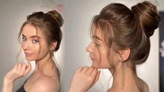 AN ELEGANT HIGH BUN for natural thick hair