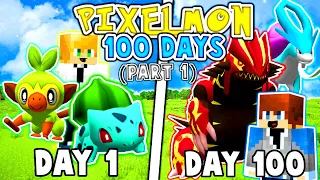 We Spent 100 Days In Minecraft Pixelmon (Duo Pokemon In Minecraft)
