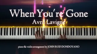 Avril Lavigne - When You're Gone | Piano Cover with Strings (with Lyrics & PIANO SHEET)