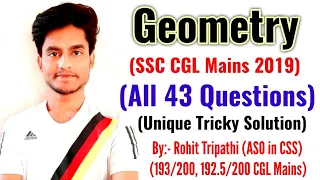 Geometry All Questions asked in SSC CGL Mains 2019 by Rohit Tripathi