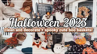 🎃 HALLOWEEN CLEAN + DECORATE WITH ME | HALLOWEEN DECOR 2023 | DECORATING IDEAS + FRONT PORCH DECOR
