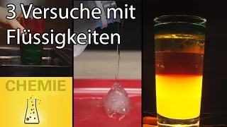 3 erstaunliche Versuche mit Flüssigkeiten!