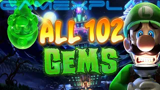 100% Luigi's Mansion 3 - All 102 Gems Guide & Walkthrough (All Floors!)