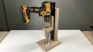 TALADRO DE BANCO MOVIL CASERO IDEA BRILLANTE HOMEMADE DRILL PRESS