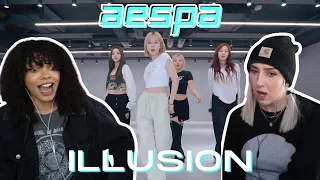 COUPLE REACTS TO aespa 에스파 '도깨비불 (Illusion)' Lyric Video & Dance Practice