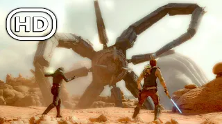 Merrin And Cal VS Giant Machine (Flying Powers Scene) Star Wars Jedi Survivor 4K 60FPS (2023)