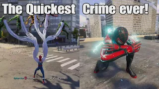 Marvel Spider-Man 2 - The Quickest Crime stop ever! (5-10 Second Record)