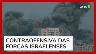 Prédio inteiro é destruído em contra-ataque de Israel em Gaza