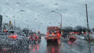 Rainy Commute ASMR: City Evening Drive with Soothing Rain Sounds #rougebonymedia #asmr #asmrsounds