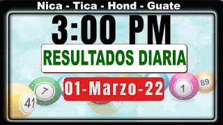 3 PM Sorteo Loto Diaria Nicaragua 01 Marzo 2022 💰