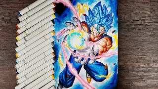 Drawing Vegito Super Saiyan Blue Final Kamehameha