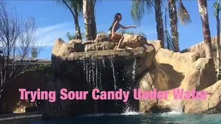 Trying Sour Candy Underwater!!!