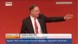 Sonderparteitag der SPD: Rede von Stephan Weil vom 10.12.2012