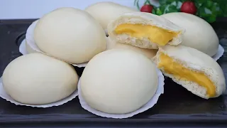 Once You Know This Recipe, You Will Be Addicted To Making It! custard cream steamed bun