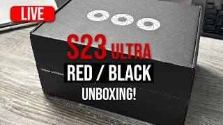 Samsung Galaxy S23 Ultra RED - Unboxing & Earbuds Giveaway! LIVE