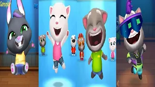 TALKING TOM GOLD RUN 1 VS TOM GOLD RUN 2 TALKING ANGELA VS Talking Becca TALKING TOM TOM  NEW OUTFIT