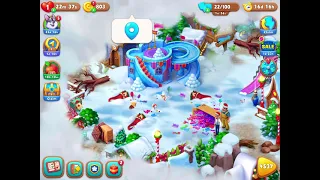 Gardenscapes Level 4536 With No Boosters - Hard Level - Santa’s Trials Adventure