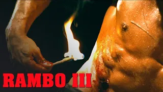 'Rambo Has to Cauterize His Wound' Scene | Rambo III