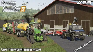 Using SLURRY BAGS for storage | Animals on Untergriesbach | Farming Simulator 19 | Episode 23