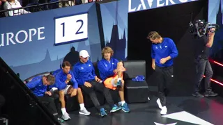 Laver Cup Team Europe's reactions during Federer vs Kyrgios (1)