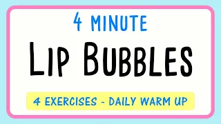4 Minute Lip Bubbles Singing exercises - Daily vocal warm up before speaking