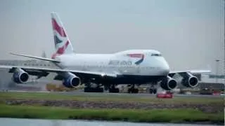 British Airways Boeing 747-400 Landing At Boston [HD] - July 26, 2012