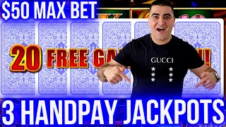 3 HANDPAY JACKPOTS On High Limit Konami Slot Machine | Winning Big Money At Casino | SE-8 | EP-24