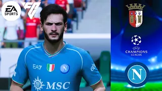 EA Sports FC 24 - Braga Vs. Napoli - UEFA Champions League 23/24 | Full Match