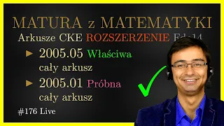 Matura z Matematyki CKE Rozszerzenie Fdo14 2005.05 właściwa i 2005.01 próbna (całe arkusze)