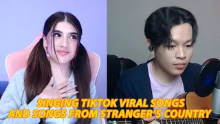 Singing Tiktok Viral Songs and Songs from Stranger's Country | Singing Reaction Ome TV Internasional