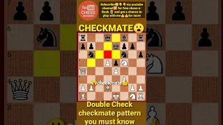 2 moves checkmate! Double check checkmate pattern