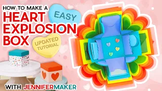 How to Make an Explosion Box ❤️ DIY Valentine's Day Explosion Box ❤️ UPDATED Cricut Tutorial