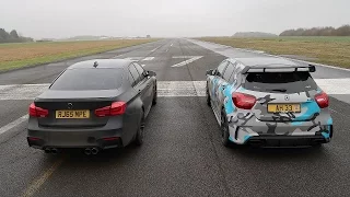 DRAG RACE! BMW M3 VS Mercedes A45 AMG!