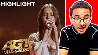 Daneliya Tuleshova Sings a POWERFUL Rendition of Arcade by Duncan Laurence  AGT All Stars reaction