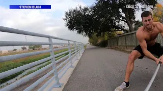 Video shows cyclist being attacked by shirtless jogger in Katy